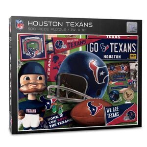 10/$25🦋 YouTheFan Houston Texans Retro Series 500-Piece Jigsaw Puzzle